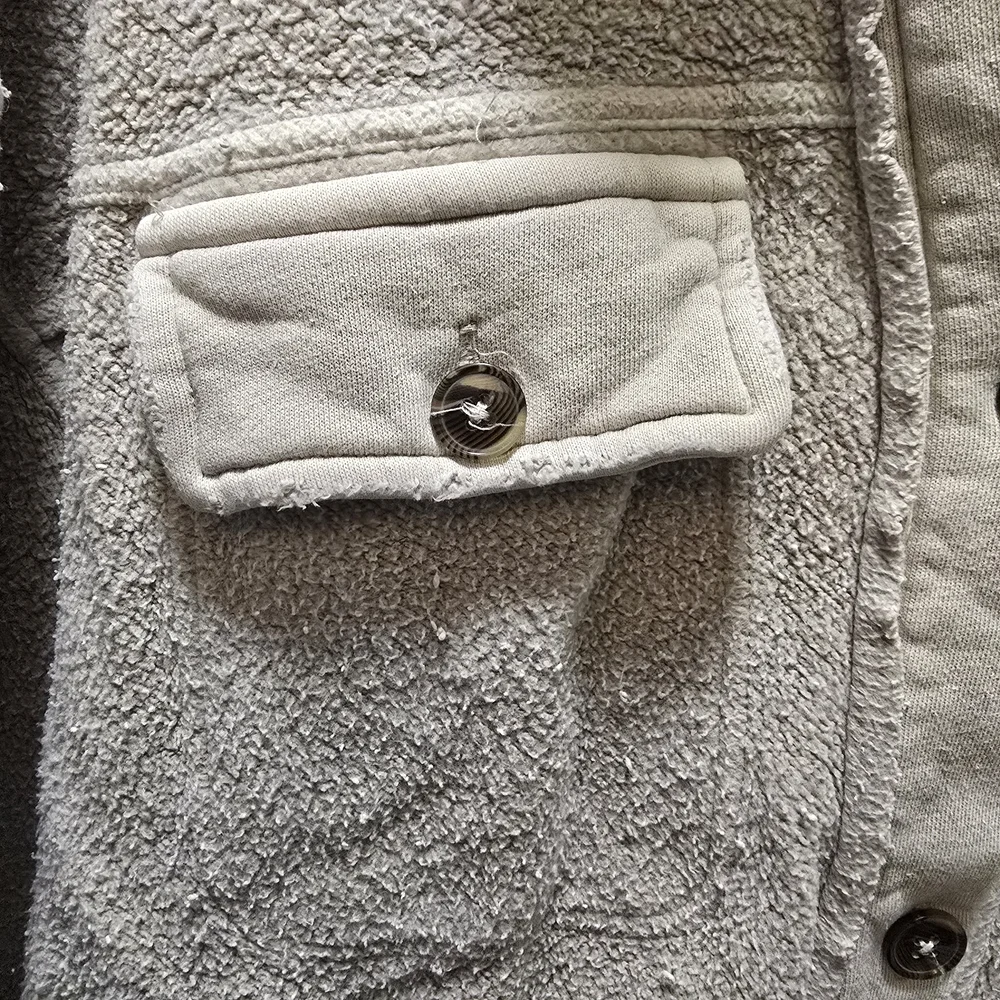 Free People Ruby Cream Teddy Jacket XS Button Down Shacket Oversized‎ Relaxed